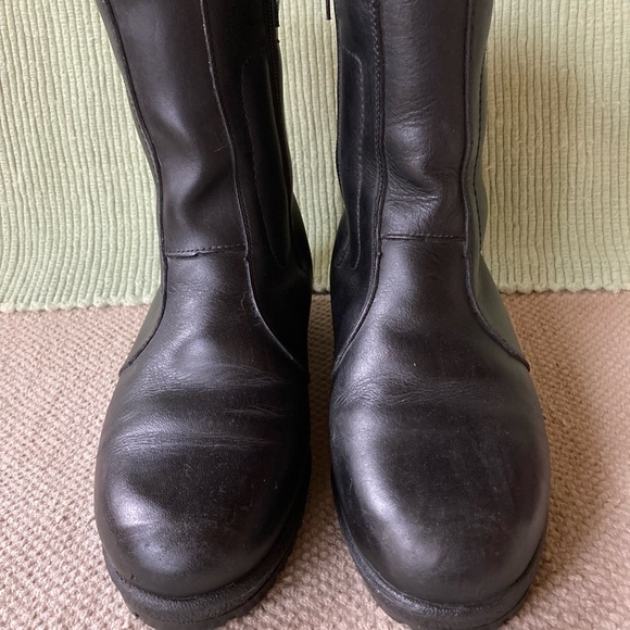 Blondo Men's Black Leather Wool-Lined Insulated Zip Mid Winter Boots Sz M8 - Picture 3 of 11